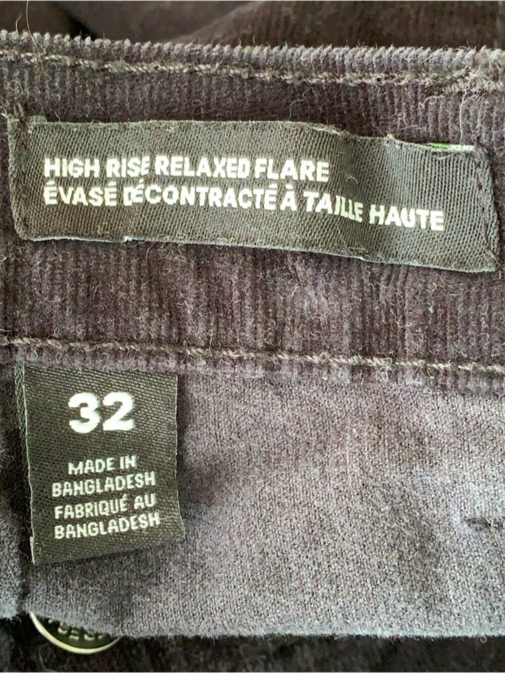 Joe Fresh High Rise Relaxed Flare Corduroy Pants - Picture 7 of 7